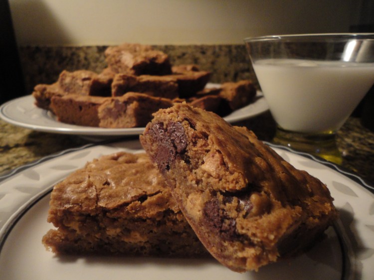 Chocolate Peanut Butter Blondies